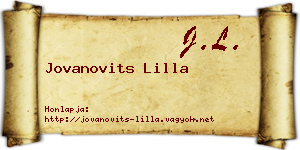Jovanovits Lilla névjegykártya