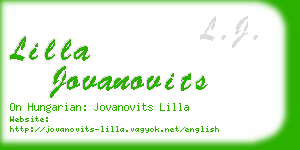 lilla jovanovits business card